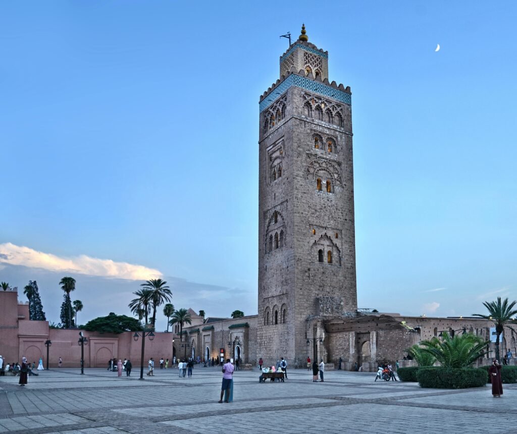 Jemaa el Fnaa Square with Minaret