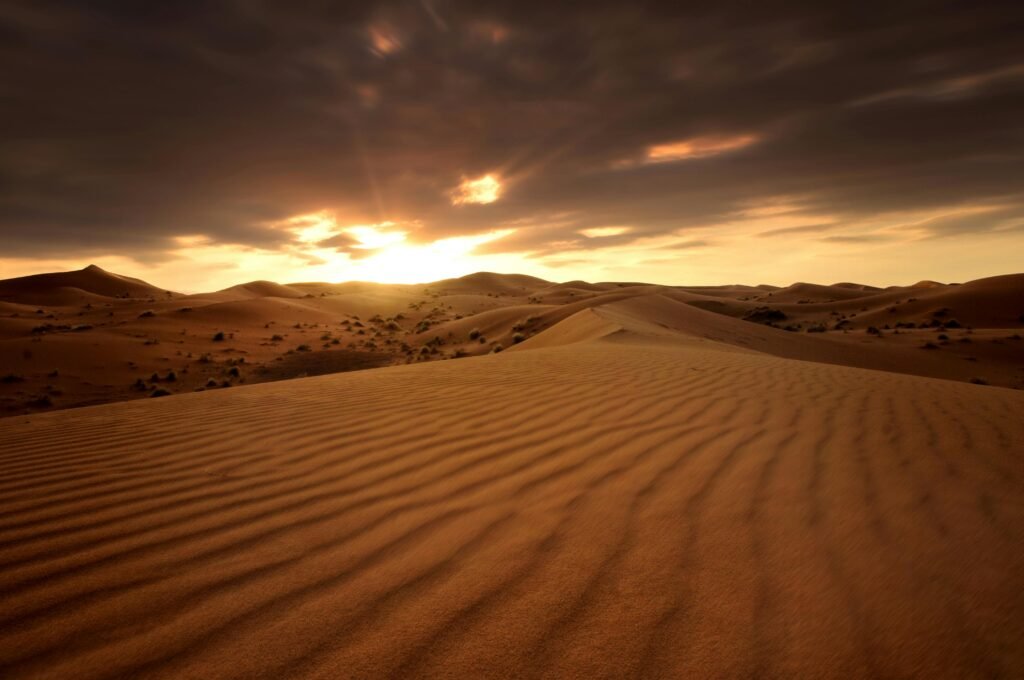 Sunset on a Desert